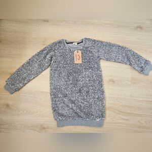 *NWT* Appaman Gray Fuzzy Sweater Dress In Size 12